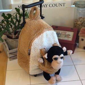 Trolley Rolling Backpack w/Doll/Stuffed Animal Seat (3+ yr old)